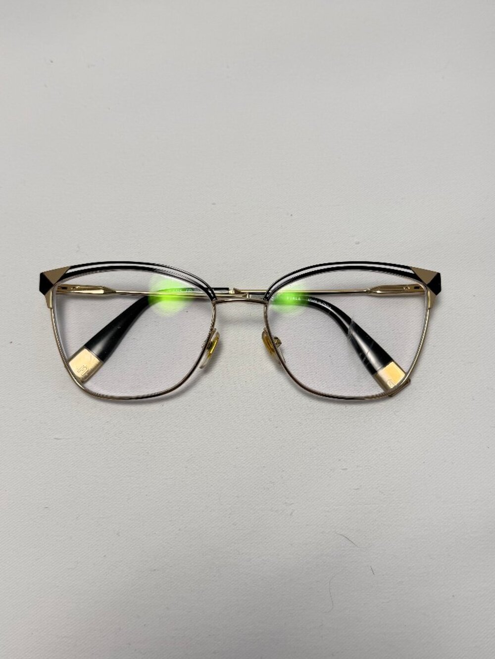 Furla Gold & Black Eyeglasses Frames Only